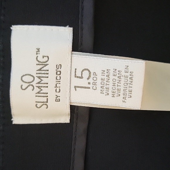 Chico's Black So Slimming Katharine Crop Pants Size Medium/10 - Picture 6 of 8